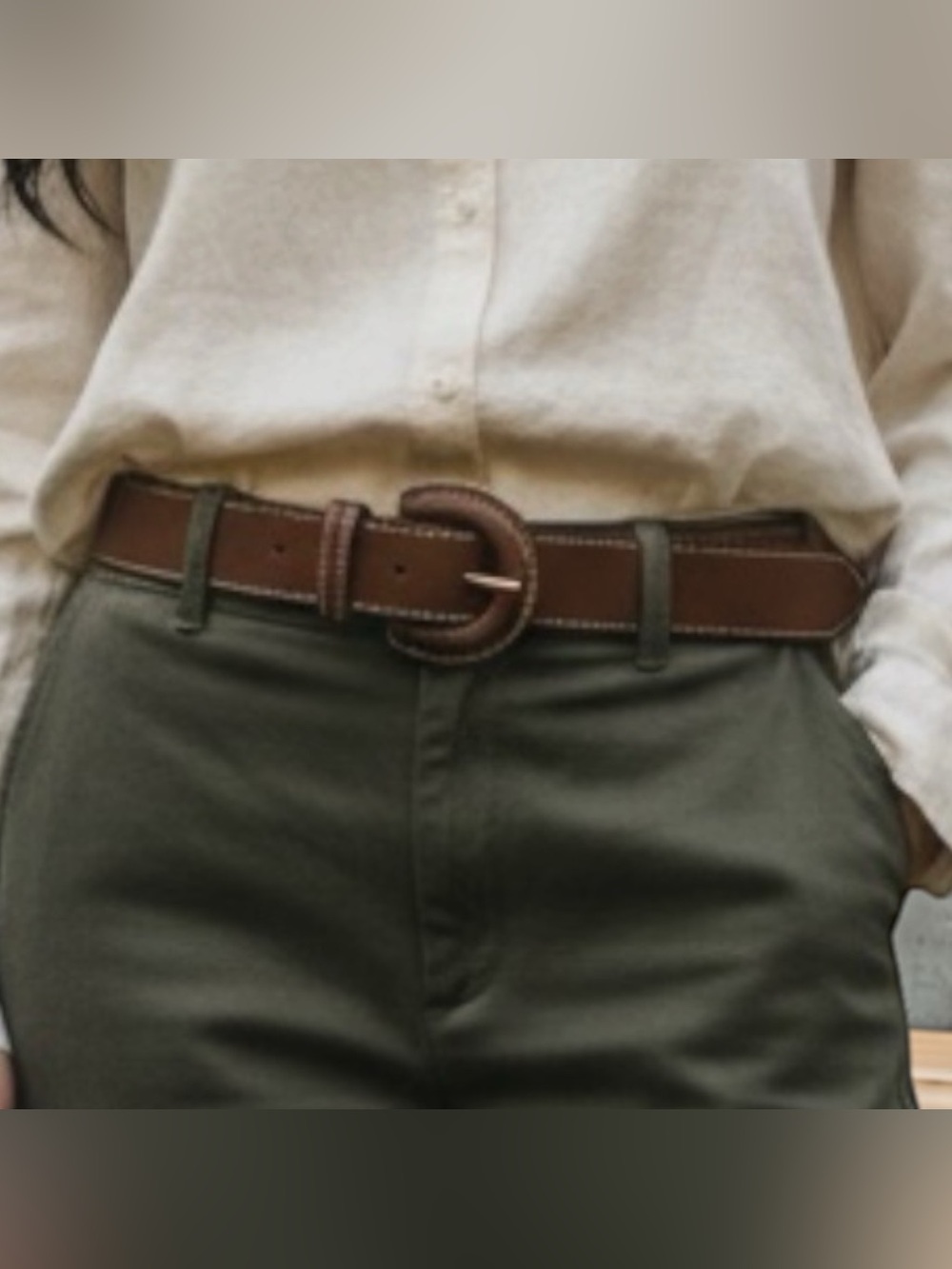 Nwt loft Belt with Topstitching